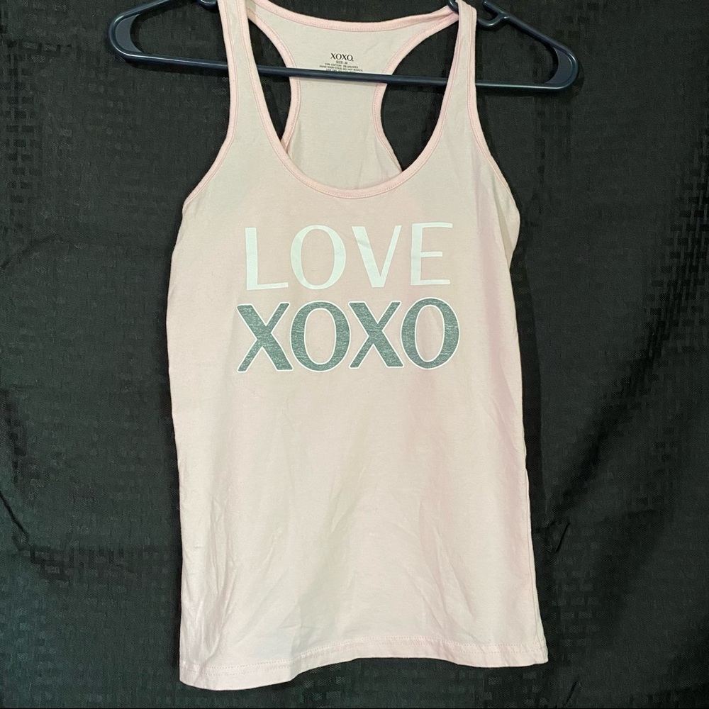 Light pink LOVE XOXO tank